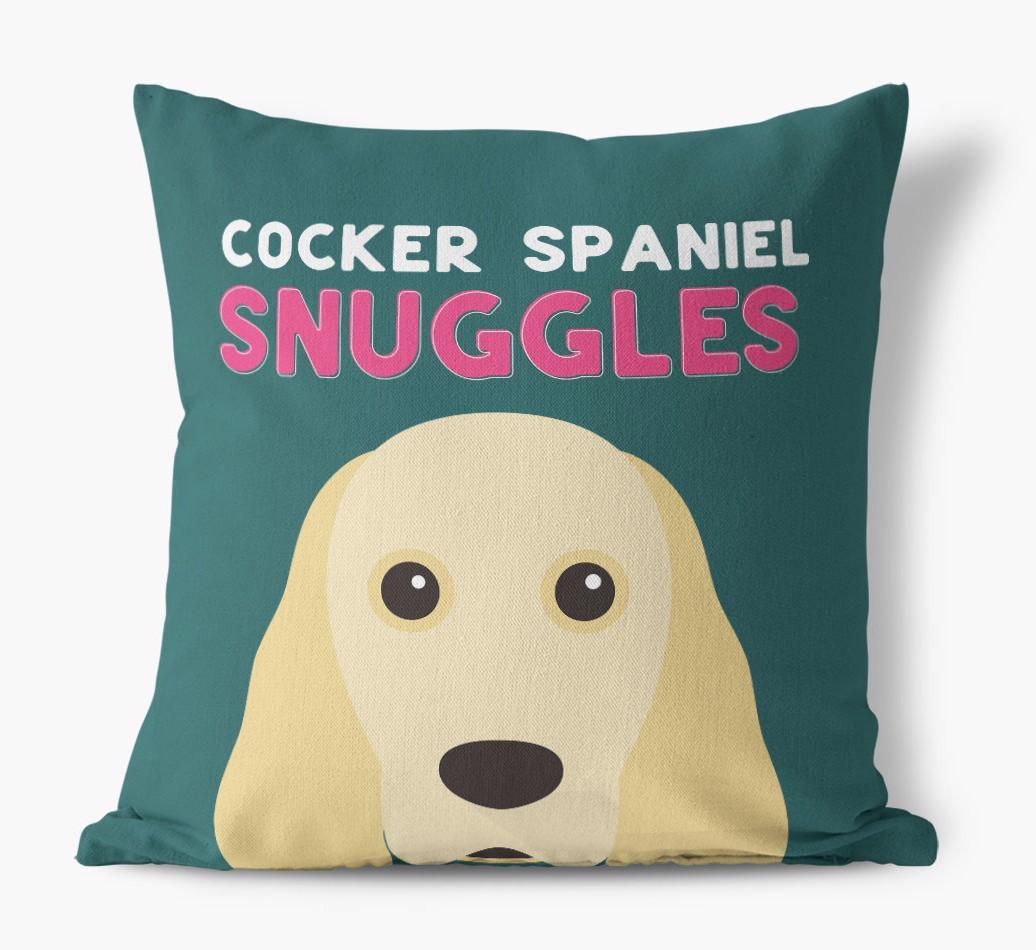 Snuggles: Personalized {breedFullName} Canvas Pillow