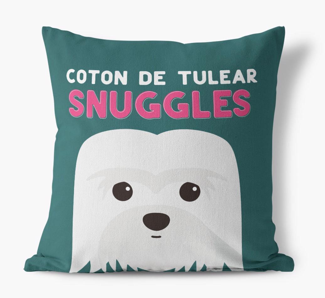 Snuggles: Personalized {breedFullName} Canvas Pillow