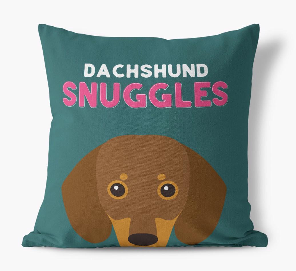 Snuggles: Personalized {breedFullName} Canvas Pillow
