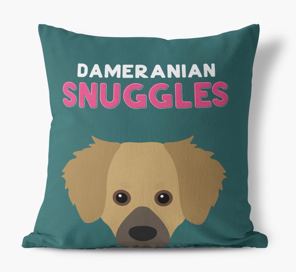 Snuggles: Personalized {breedFullName} Canvas Pillow