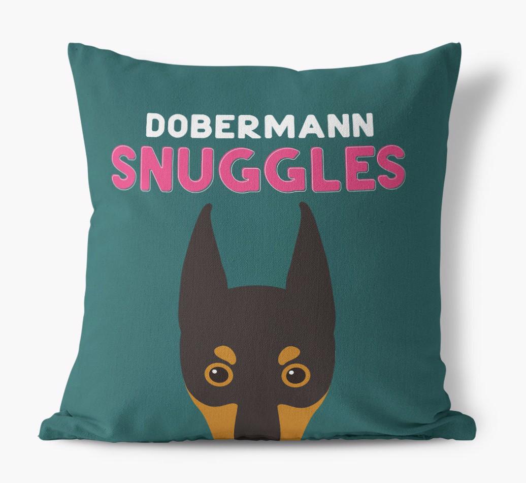 Snuggles: Personalized {breedFullName} Canvas Pillow