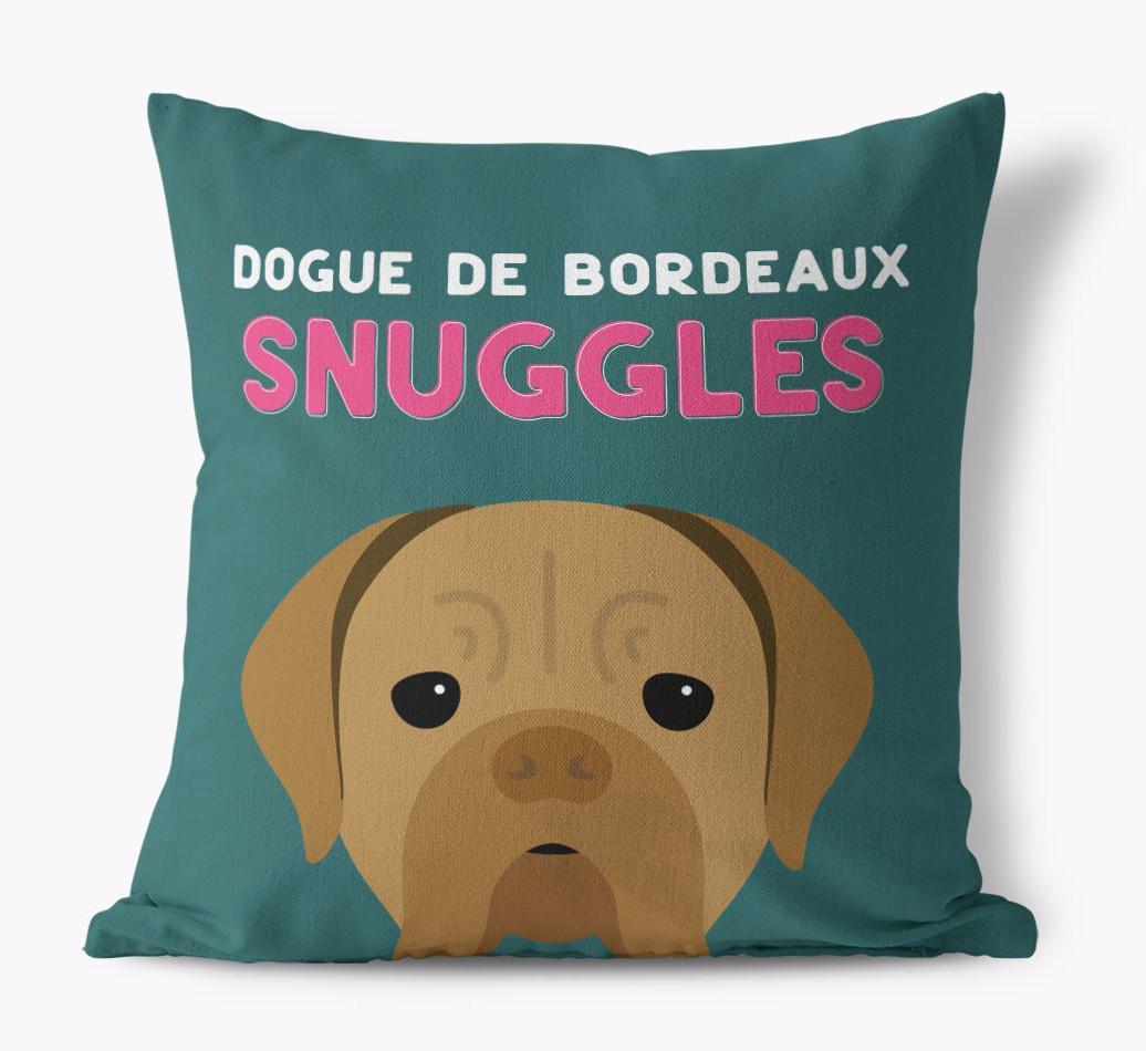 Snuggles: Personalized {breedFullName} Canvas Pillow