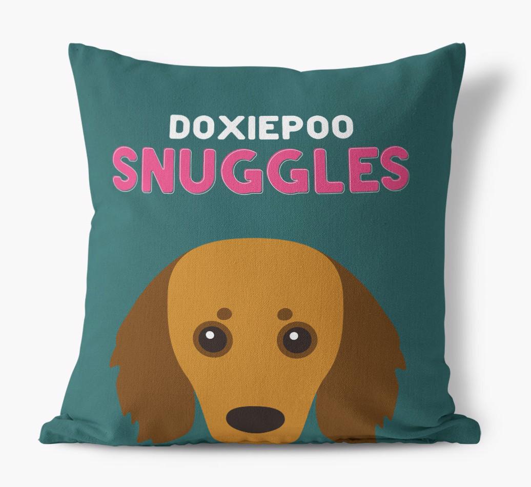 Snuggles: Personalized {breedFullName} Canvas Pillow