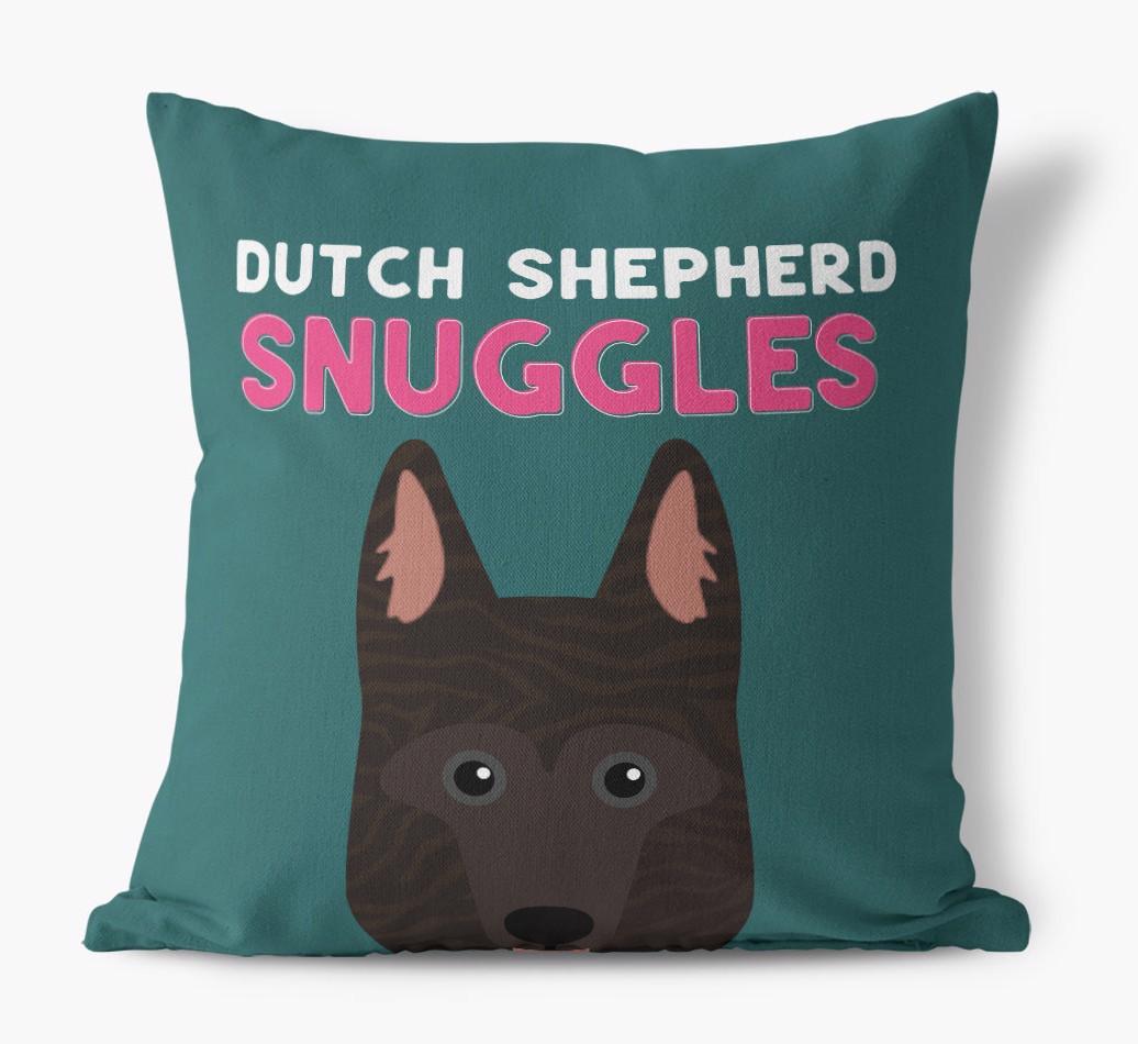 Snuggles: Personalized {breedFullName} Canvas Pillow