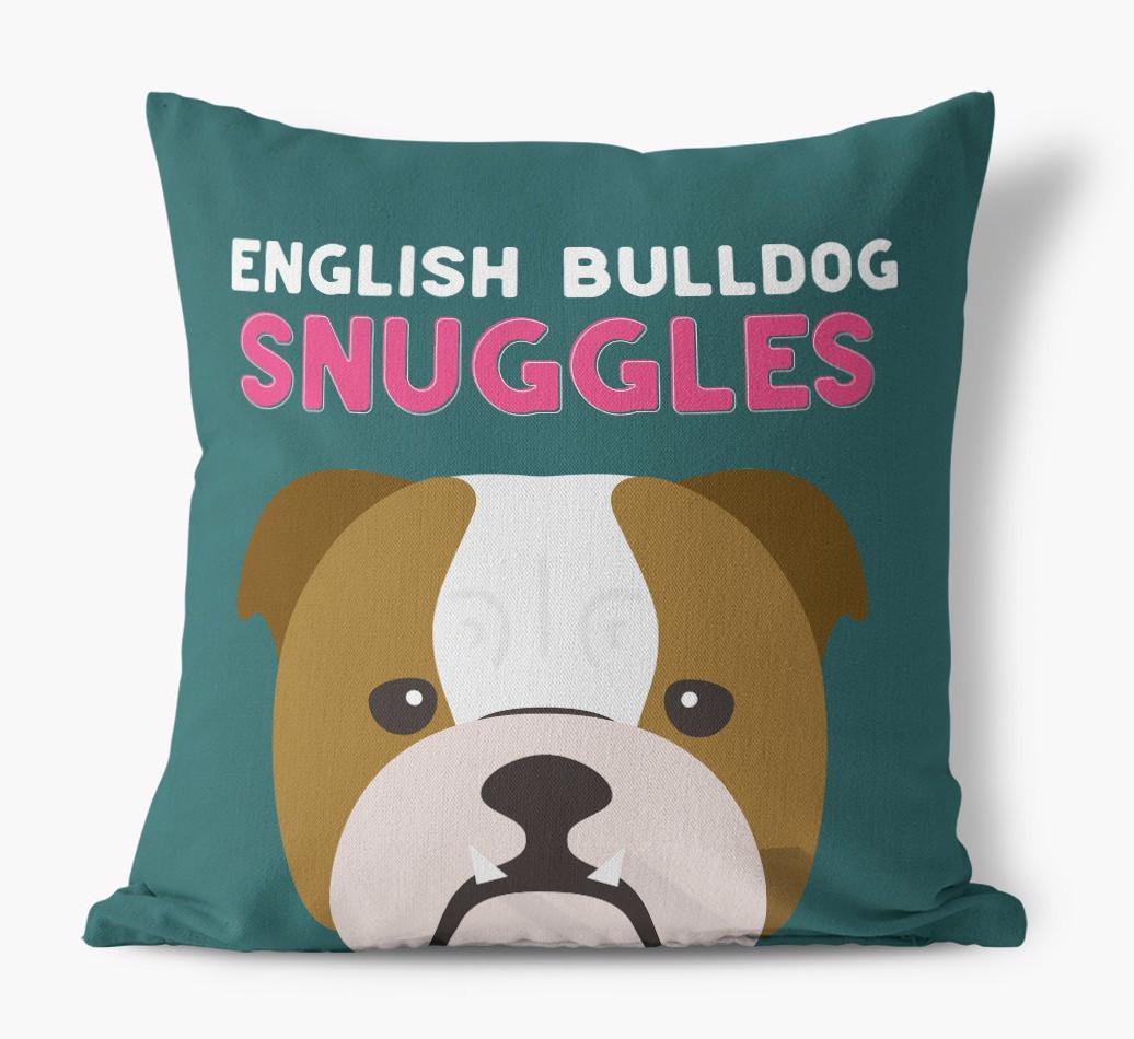 Snuggles: Personalized {breedFullName} Canvas Pillow