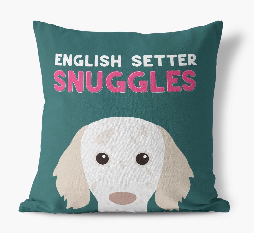 Snuggles: Personalized {breedFullName} Canvas Pillow