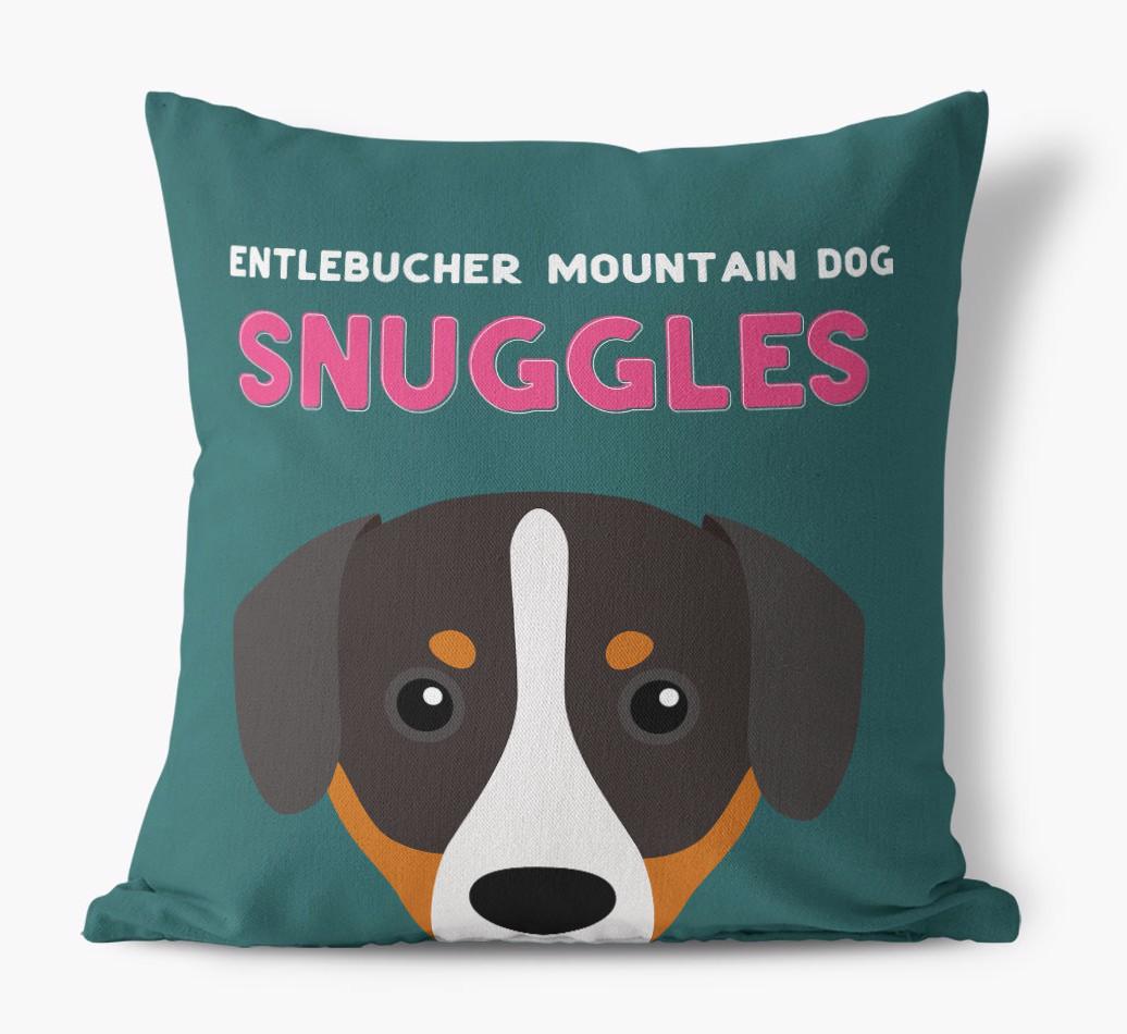 Snuggles: Personalized {breedFullName} Canvas Pillow