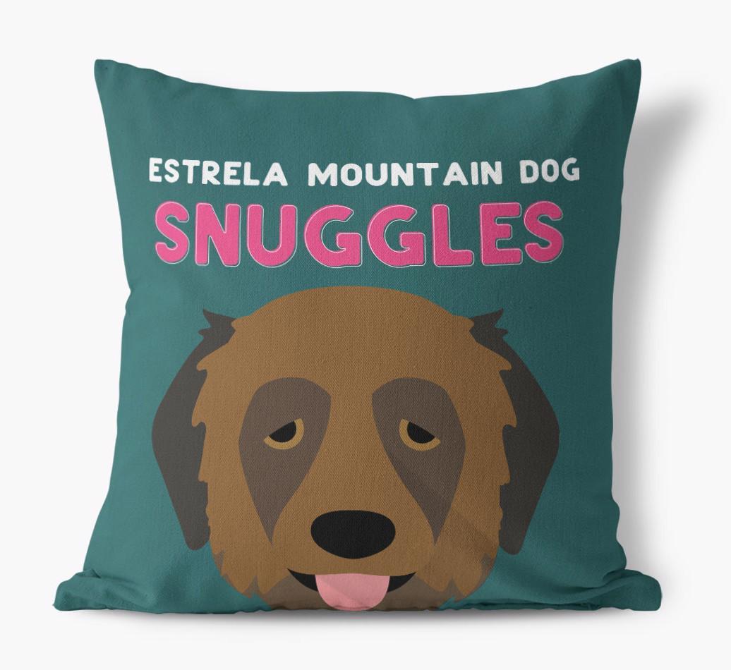 Snuggles: Personalized {breedFullName} Canvas Pillow
