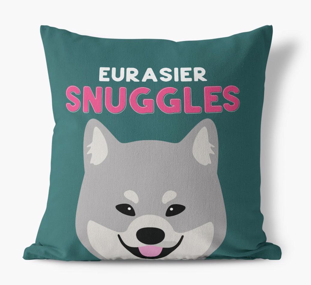 Snuggles: Personalized {breedFullName} Canvas Pillow