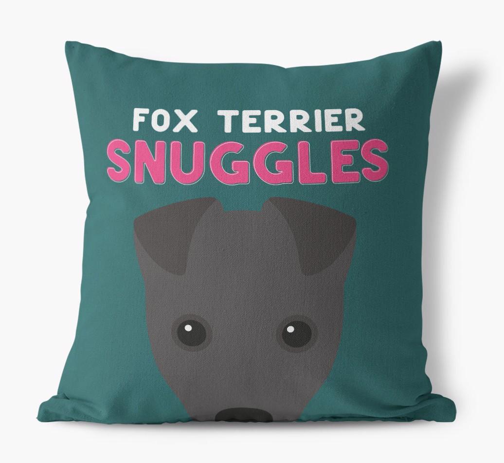 Snuggles: Personalized {breedFullName} Canvas Pillow