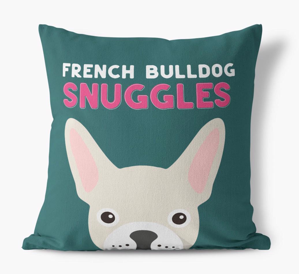 Snuggles: Personalised {breedFullName} Canvas Cushion