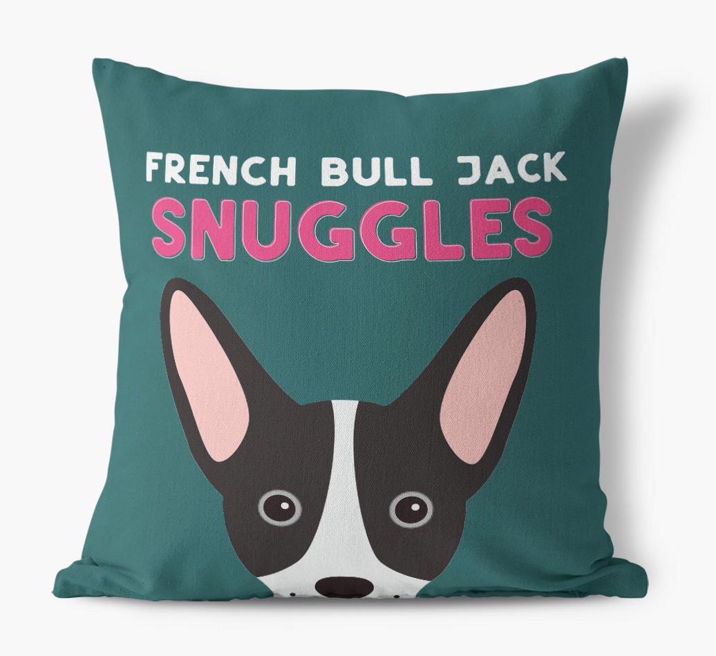 Snuggles: Personalized {breedFullName} Canvas Pillow