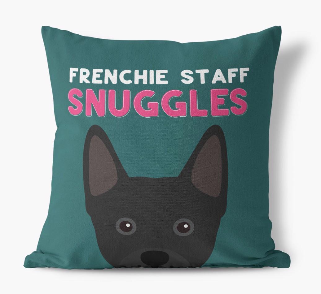 Snuggles: Personalized {breedFullName} Canvas Pillow