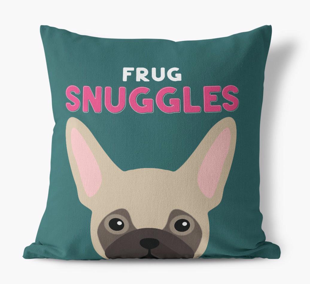 Snuggles: Personalized {breedFullName} Canvas Pillow