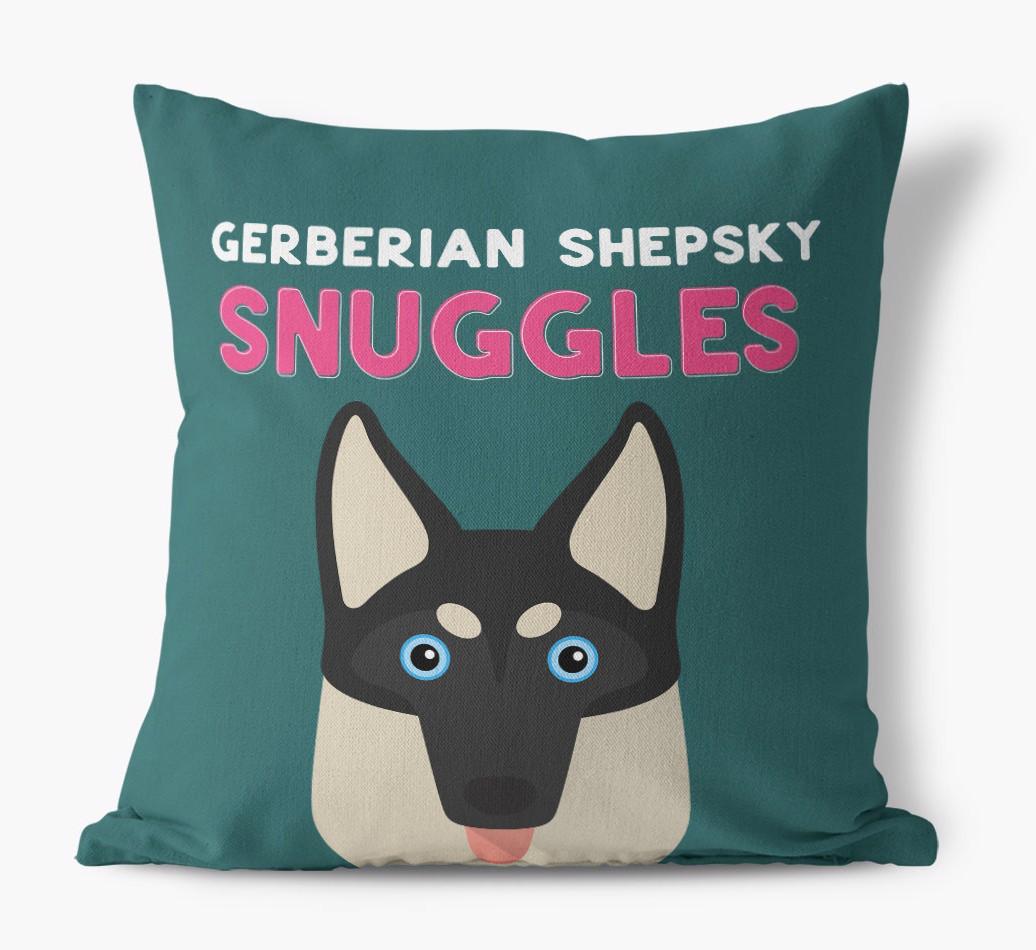 Snuggles: Personalized {breedFullName} Canvas Pillow