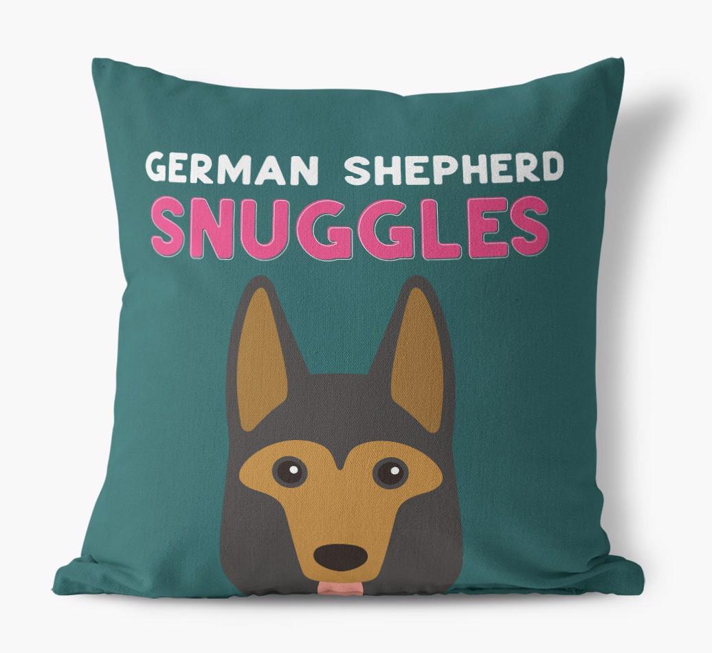Snuggles: Personalized {breedFullName} Canvas Pillow