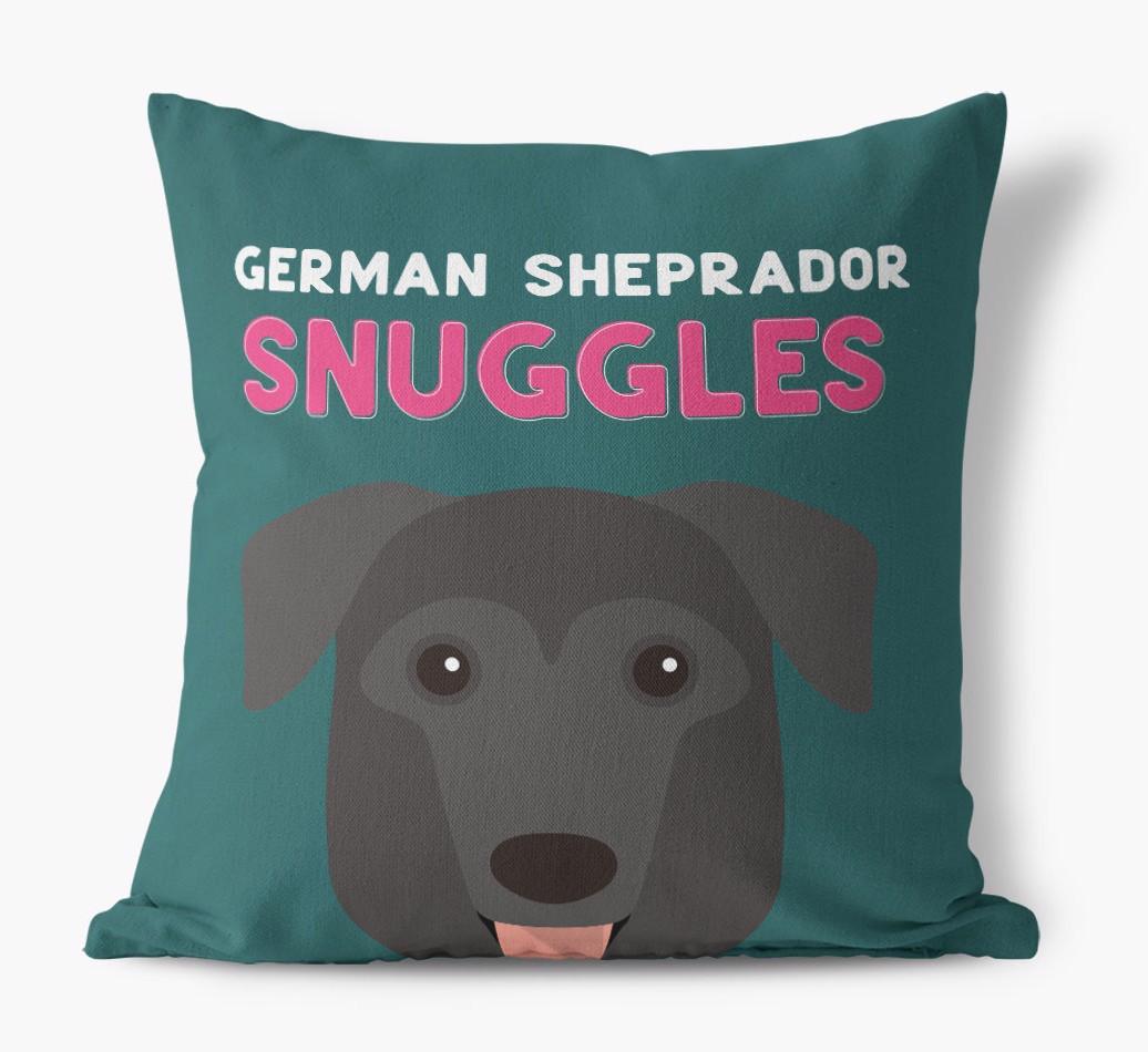 Snuggles: Personalized {breedFullName} Canvas Pillow
