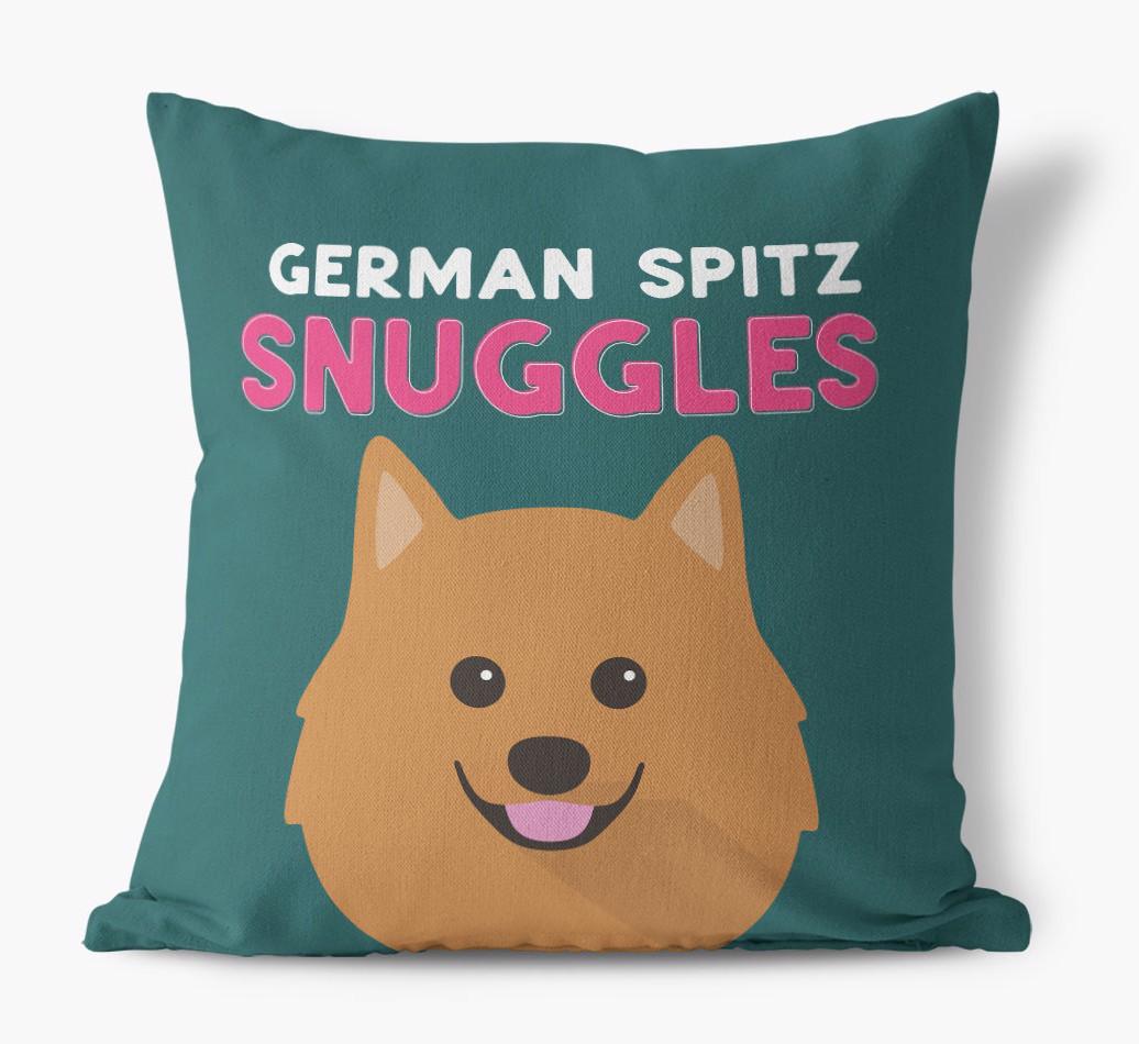 Snuggles: Personalized {breedFullName} Canvas Pillow