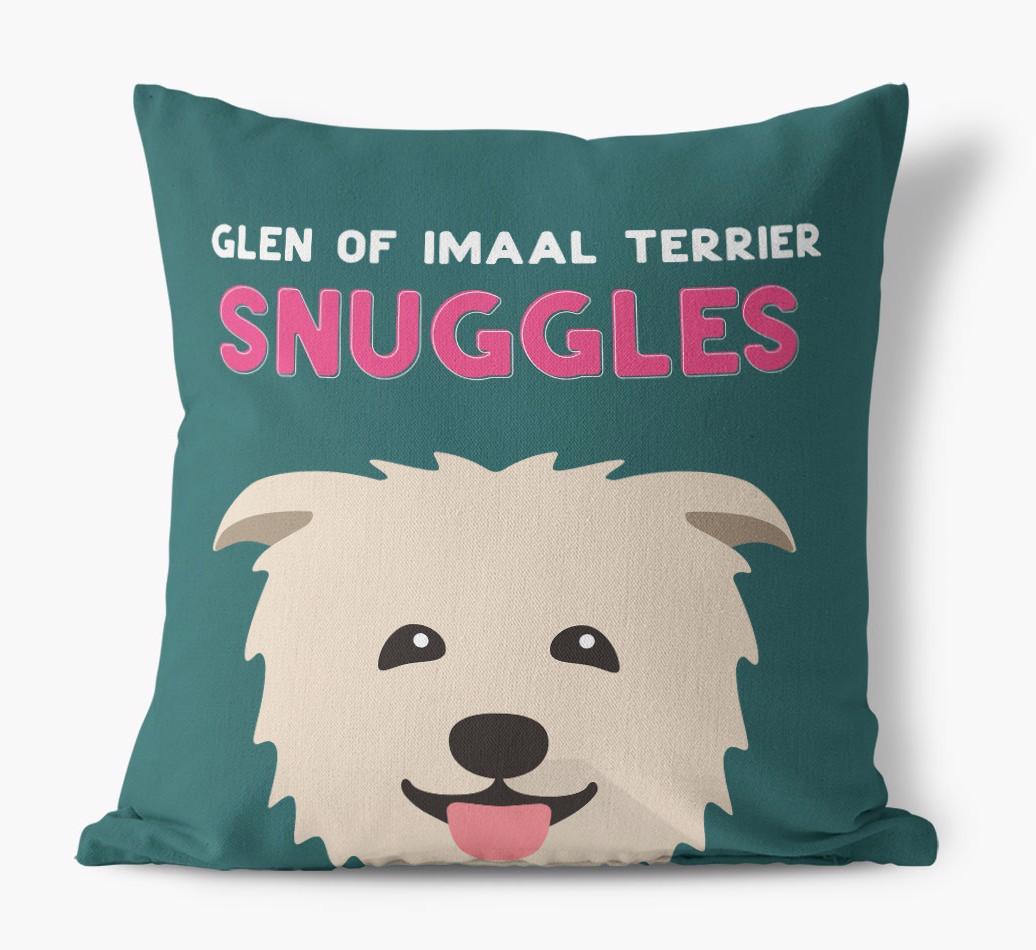 Snuggles: Personalized {breedFullName} Canvas Pillow