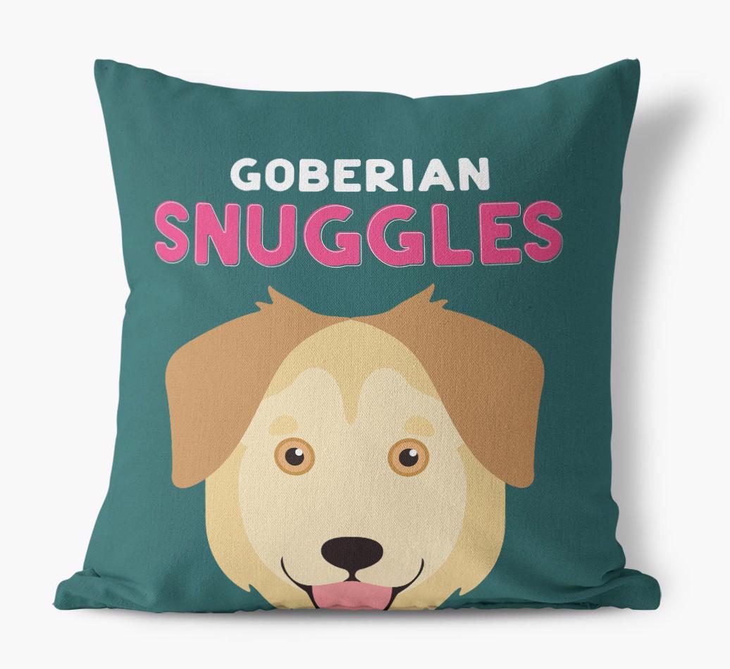 Snuggles: Personalized {breedFullName} Canvas Pillow
