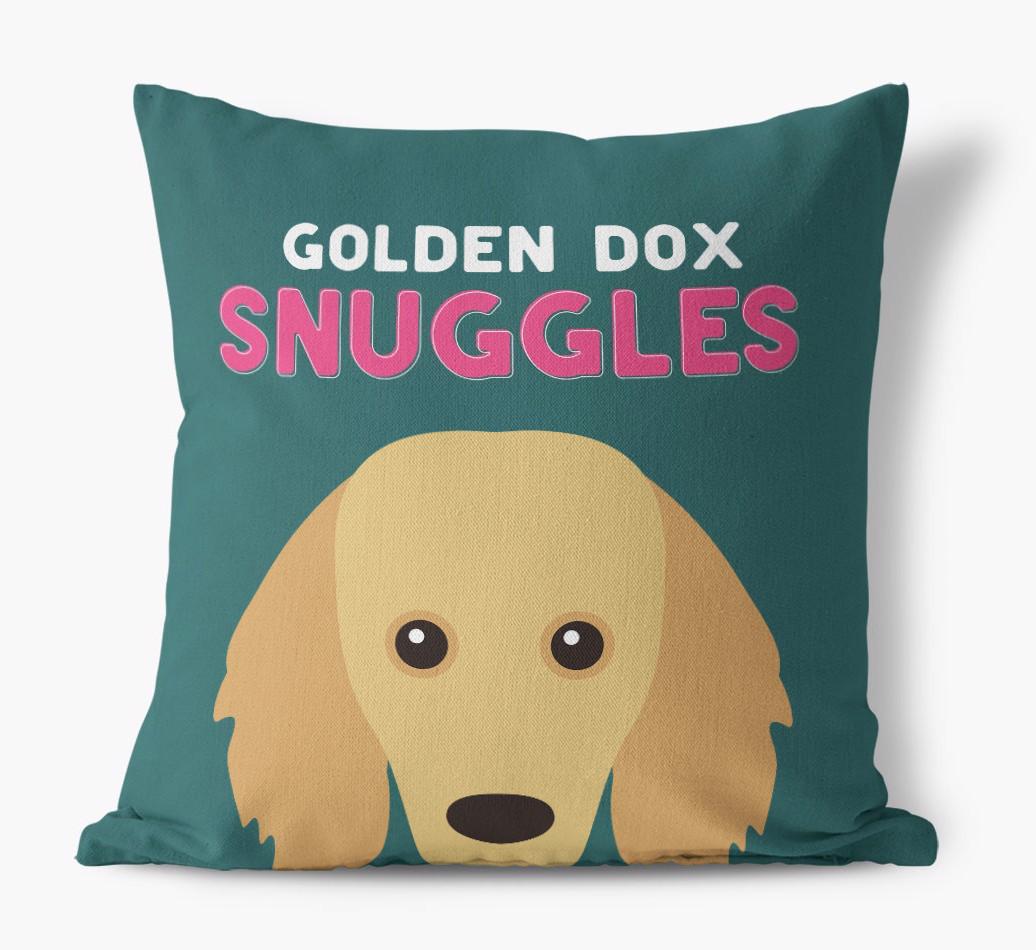 Snuggles: Personalized {breedFullName} Canvas Pillow