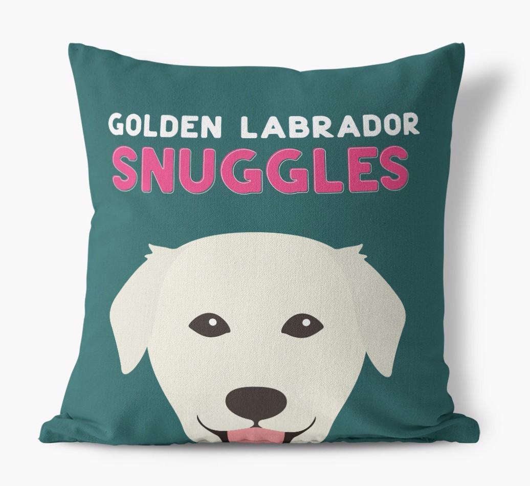 Snuggles: Personalized {breedFullName} Canvas Pillow