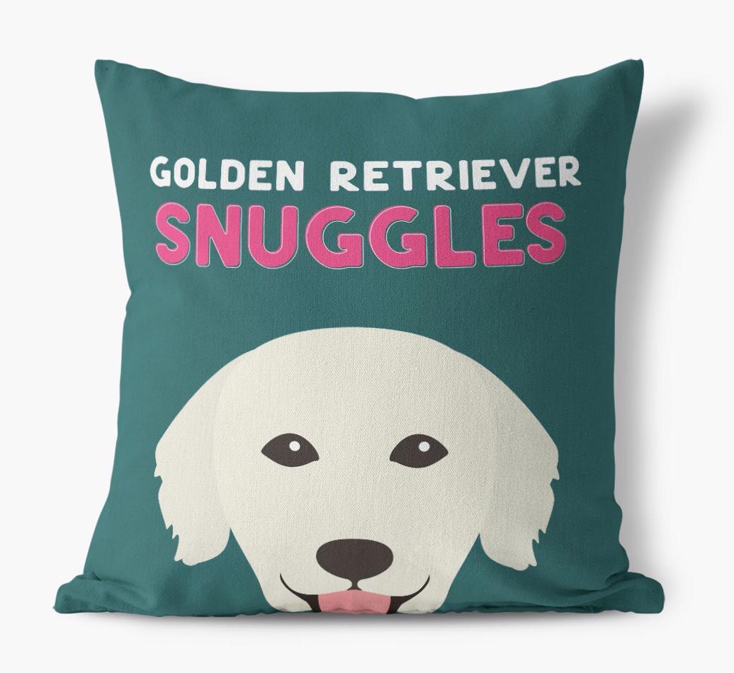 Snuggles: Personalized {breedFullName} Canvas Pillow