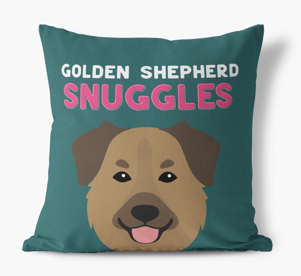 Snuggles: Personalized {breedFullName} Canvas Pillow