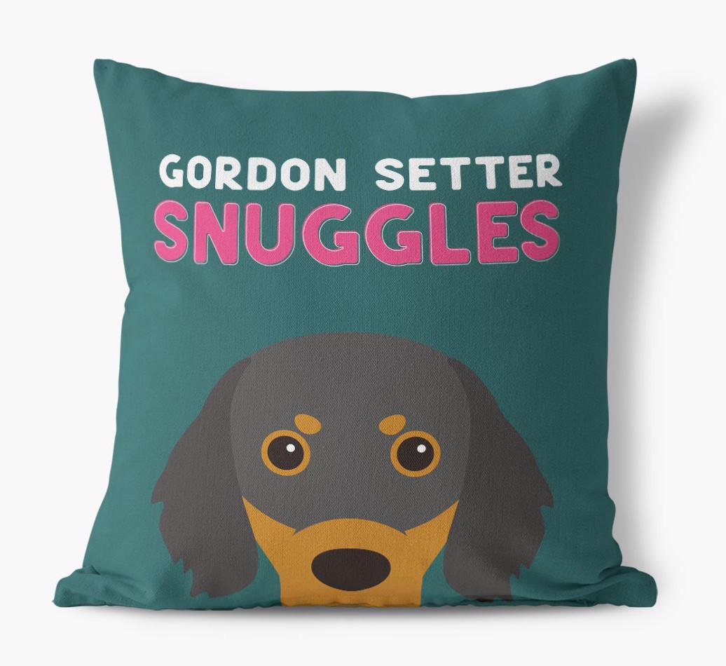 Snuggles: Personalized {breedFullName} Canvas Pillow