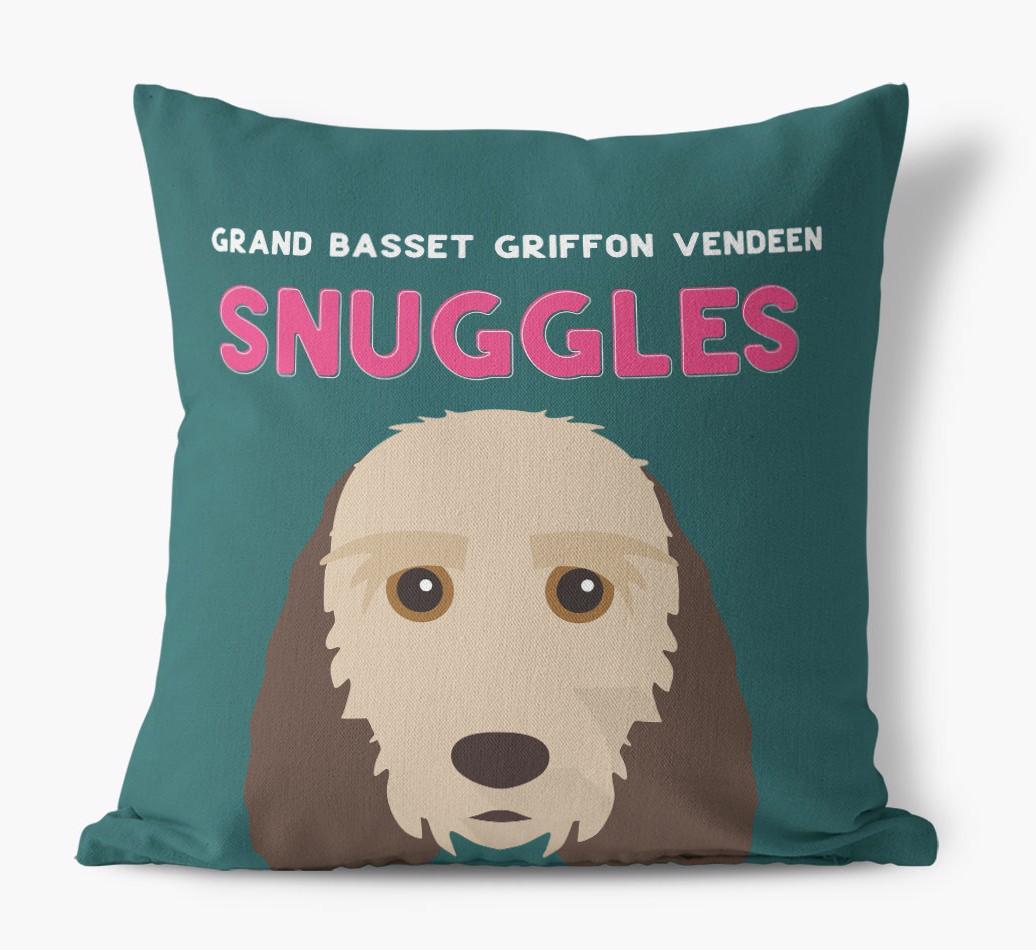 Snuggles: Personalized {breedFullName} Canvas Pillow