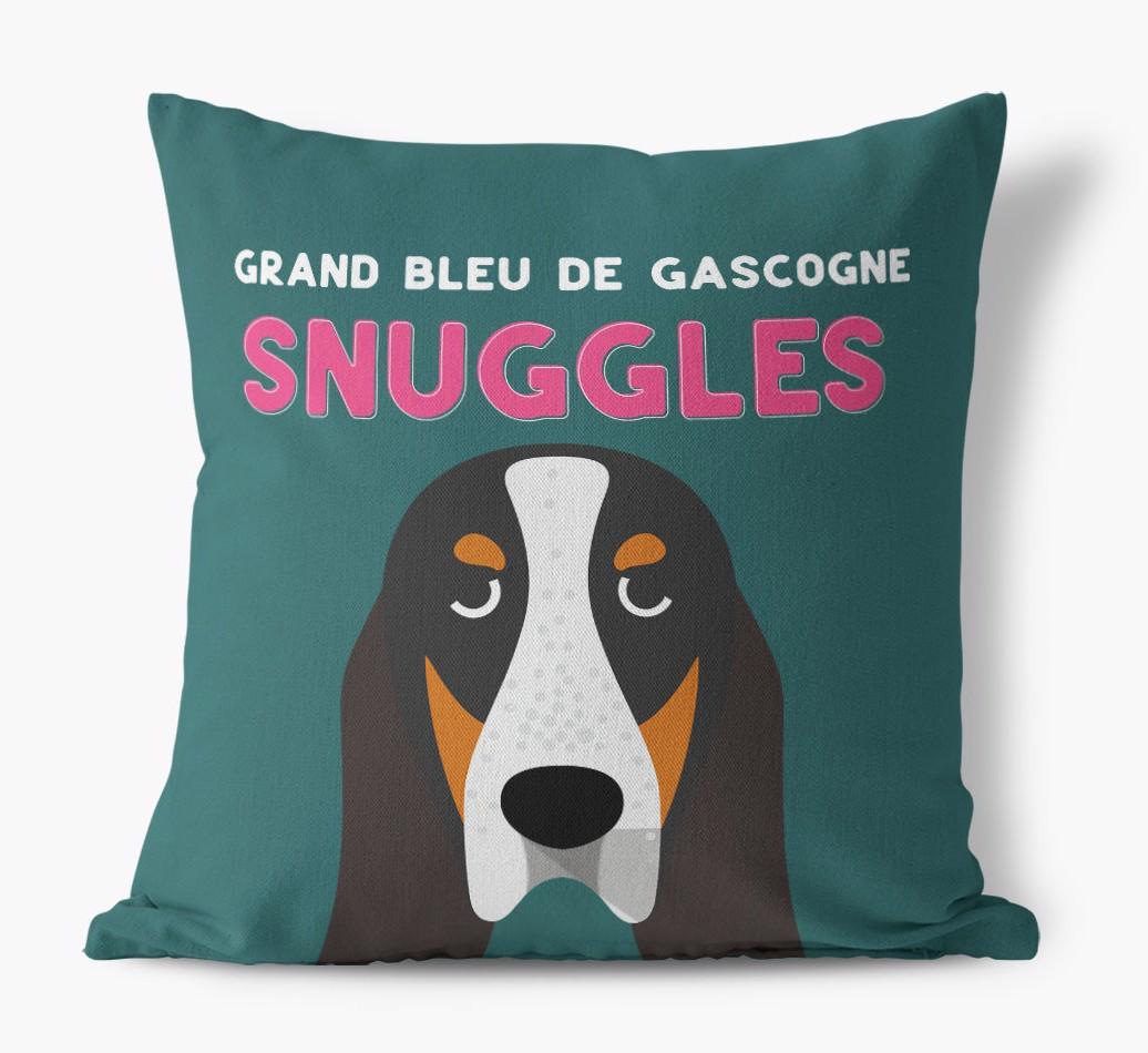 Snuggles: Personalized {breedFullName} Canvas Pillow