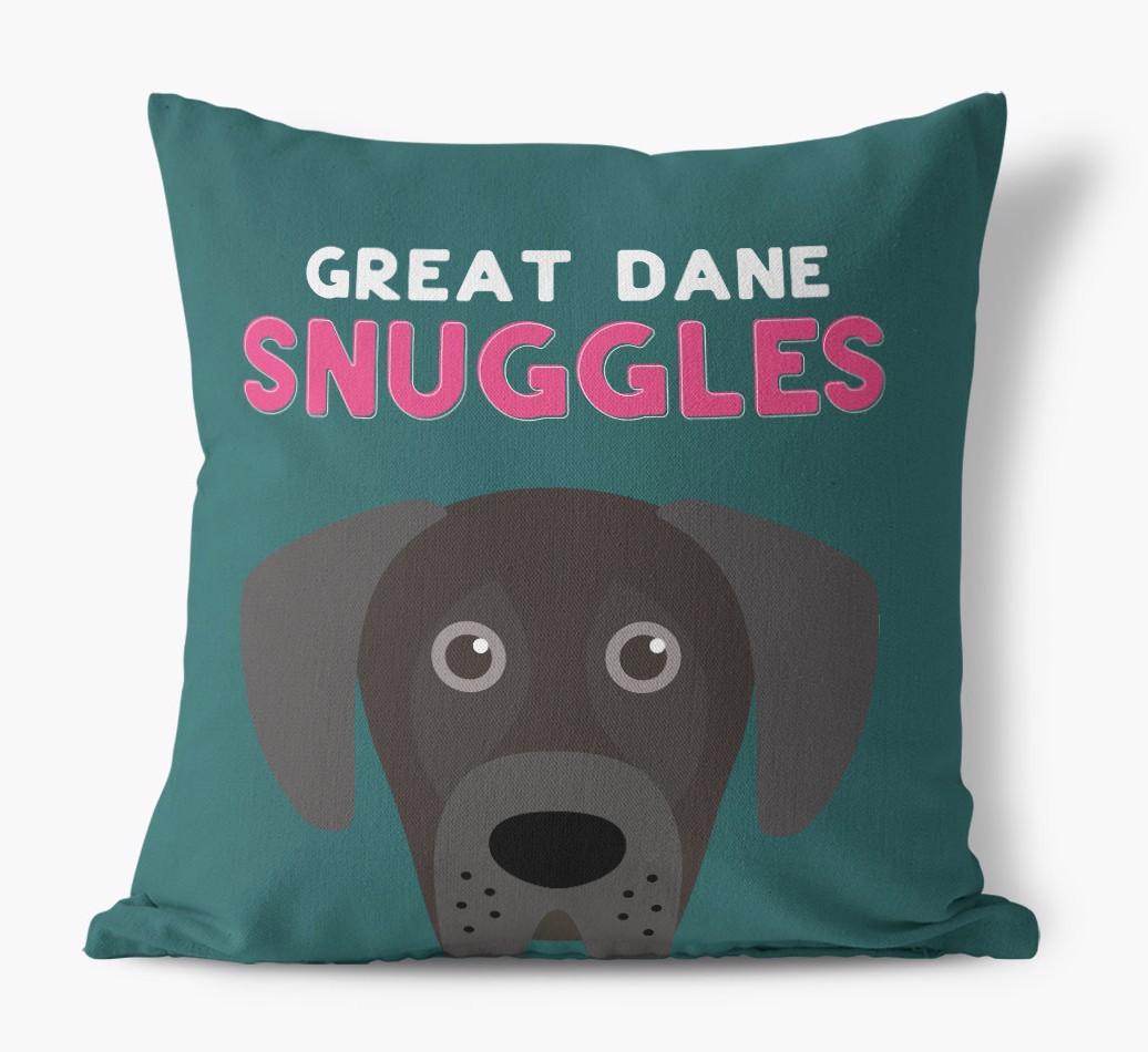 Snuggles: Personalized {breedFullName} Canvas Pillow