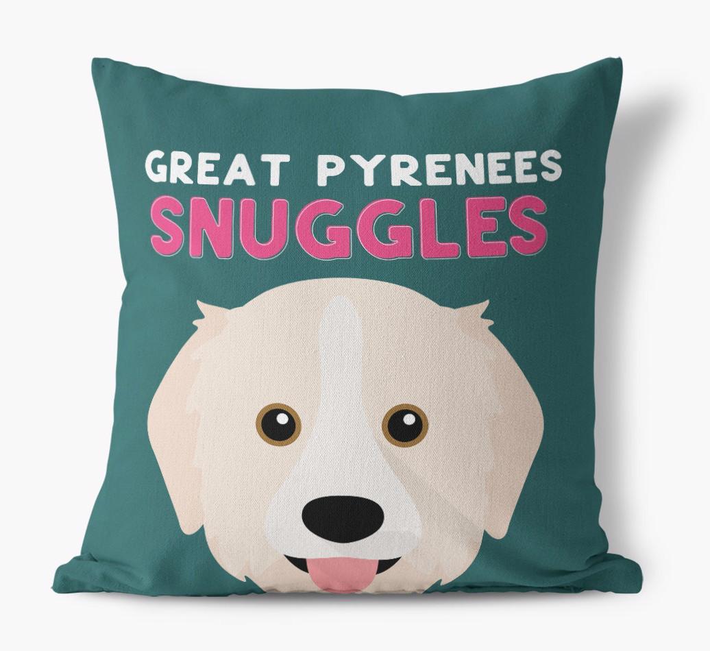 Snuggles: Personalized {breedFullName} Canvas Pillow