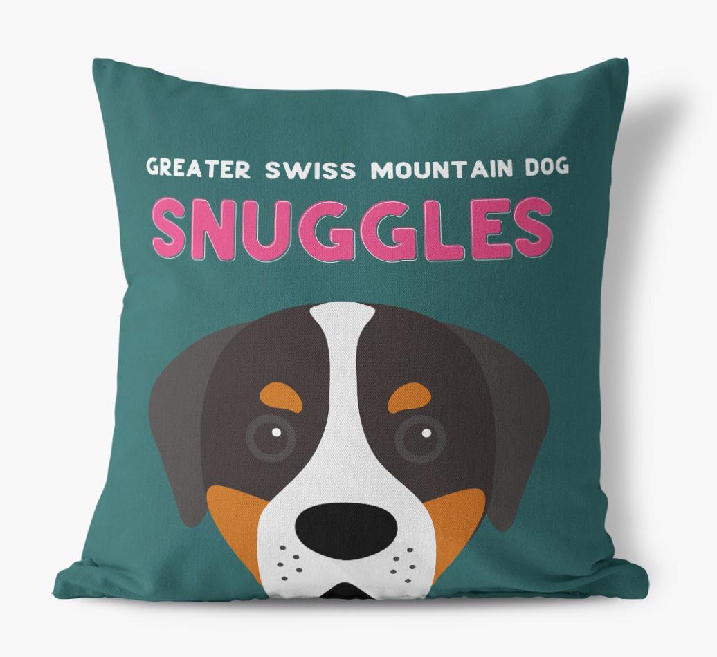 Snuggles: Personalized {breedFullName} Canvas Pillow