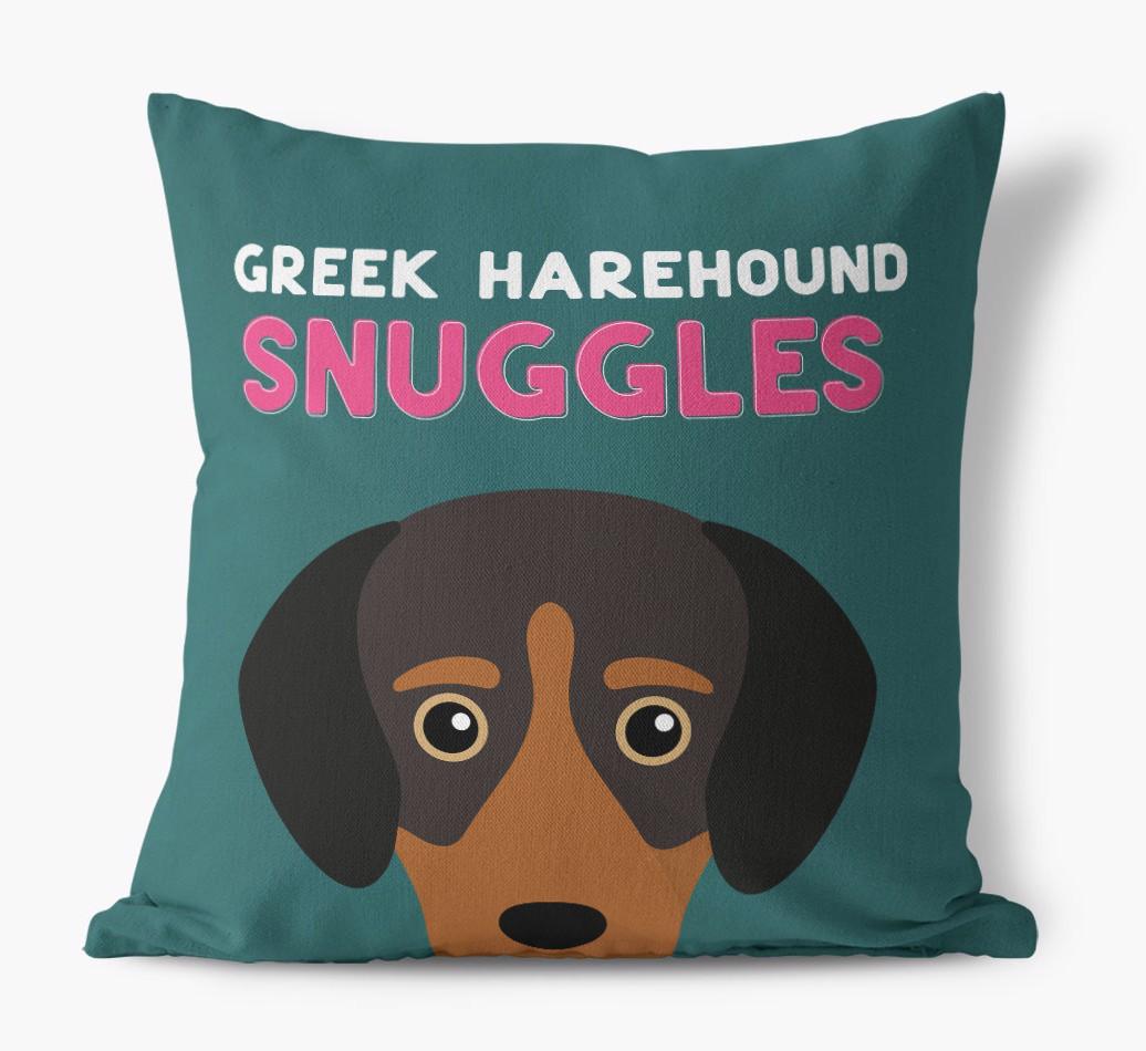 Snuggles: Personalized {breedFullName} Canvas Pillow