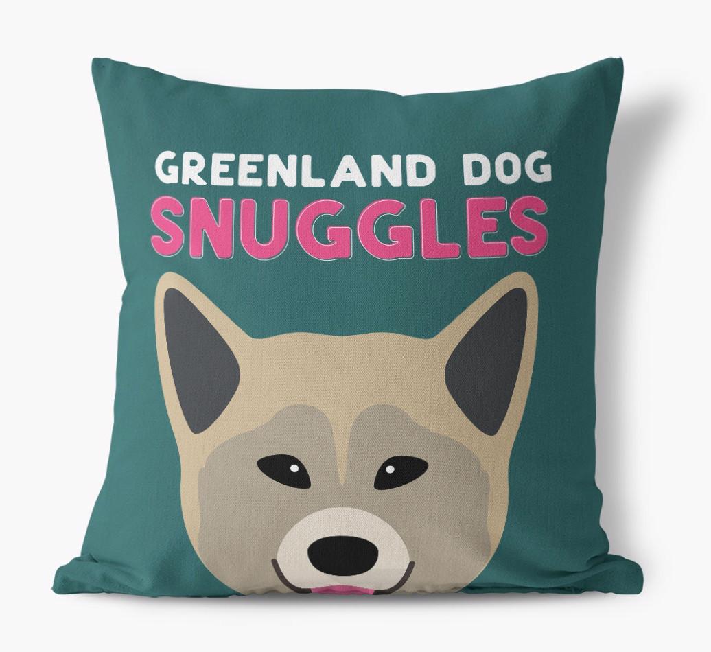 Snuggles: Personalized {breedFullName} Canvas Pillow