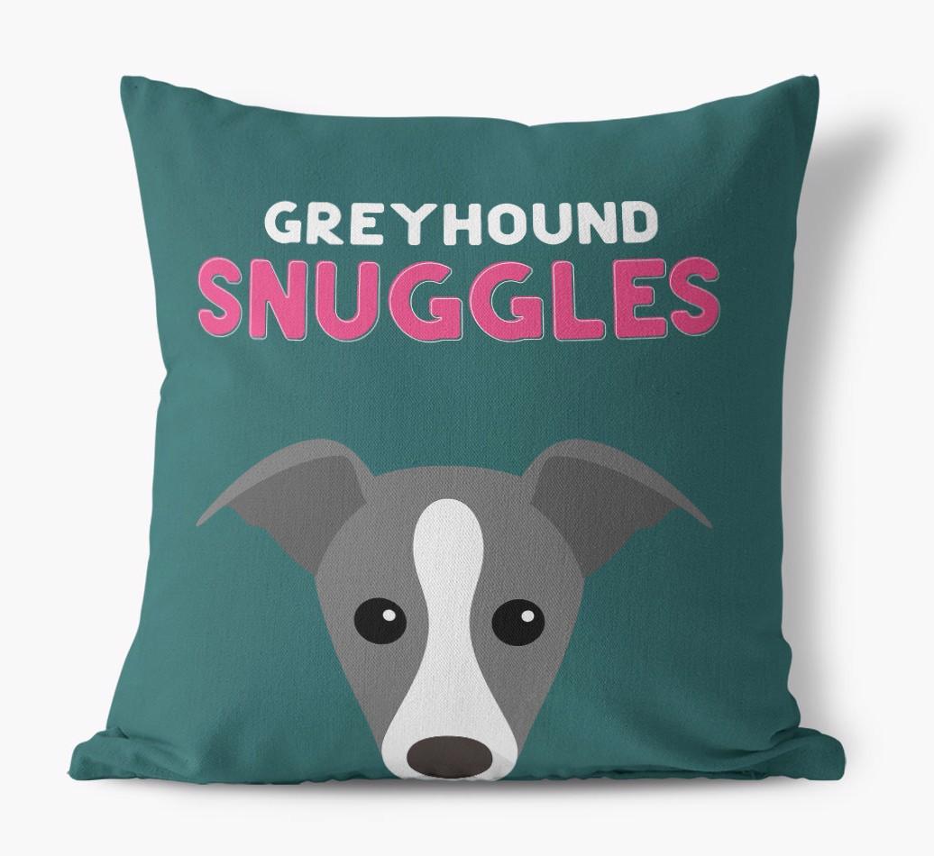 Snuggles: Personalized {breedFullName} Canvas Pillow