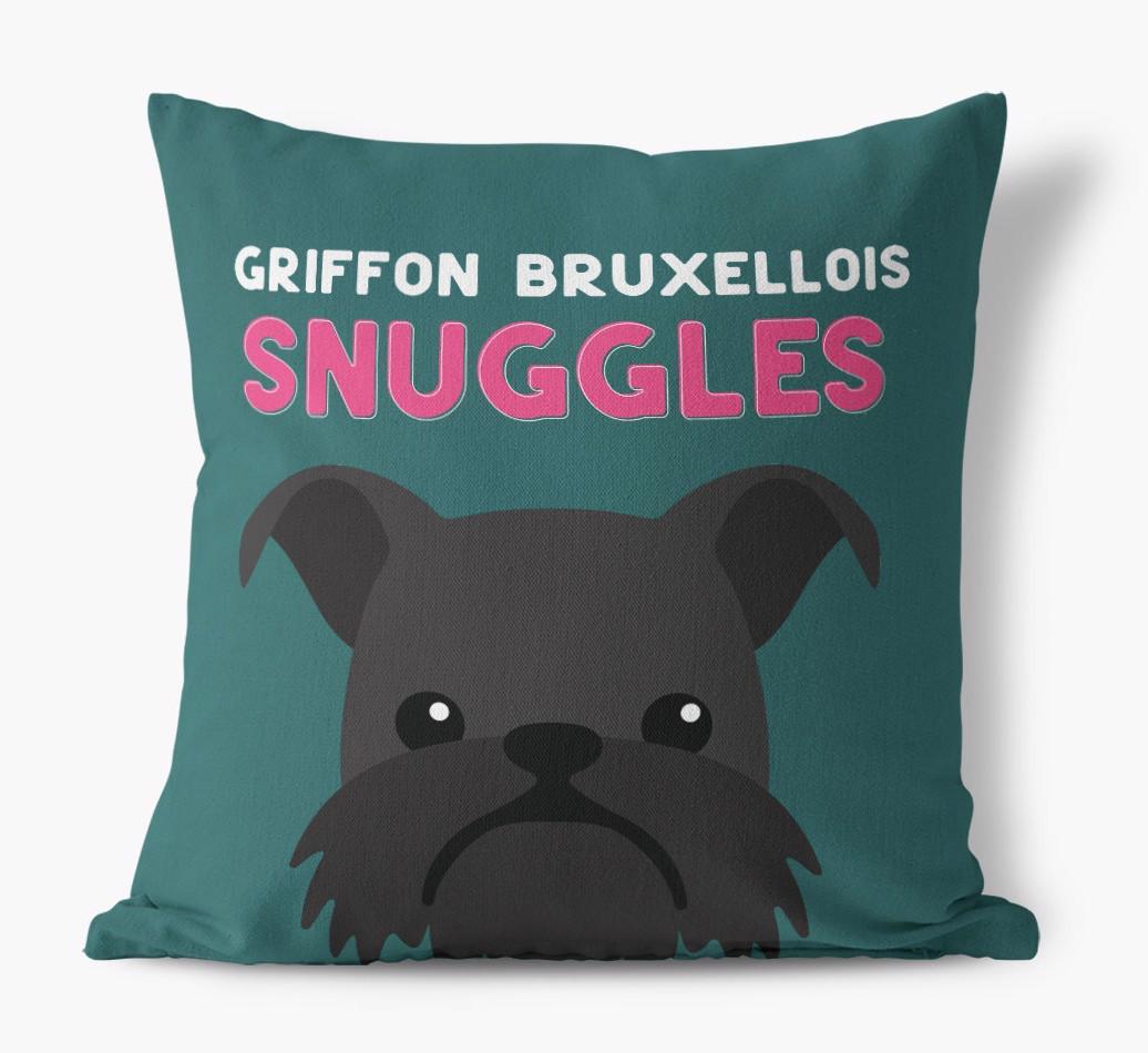 Snuggles: Personalized {breedFullName} Canvas Pillow