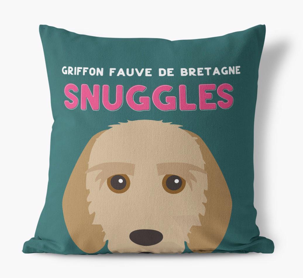 Snuggles: Personalized {breedFullName} Canvas Pillow