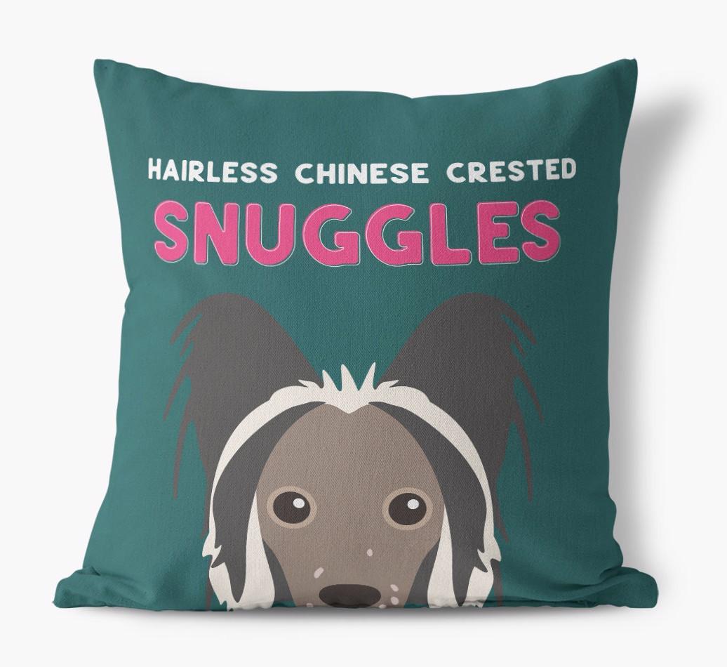 Snuggles: Personalized {breedFullName} Canvas Pillow