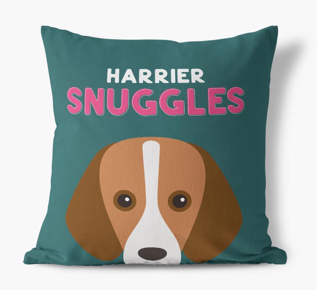 Snuggles: Personalized {breedFullName} Canvas Pillow