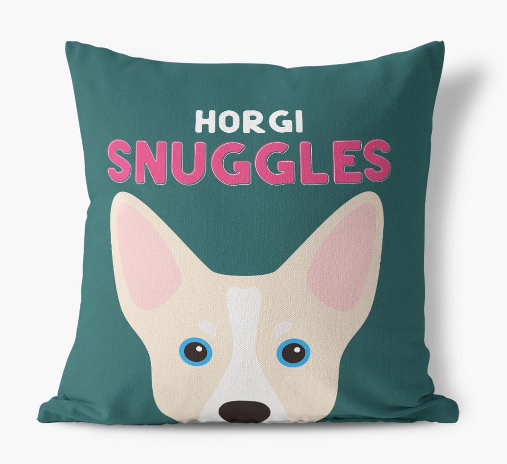 Snuggles: Personalized {breedFullName} Canvas Pillow