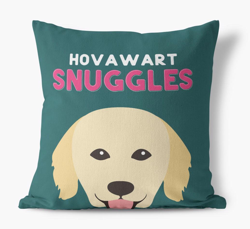 Snuggles: Personalized {breedFullName} Canvas Pillow