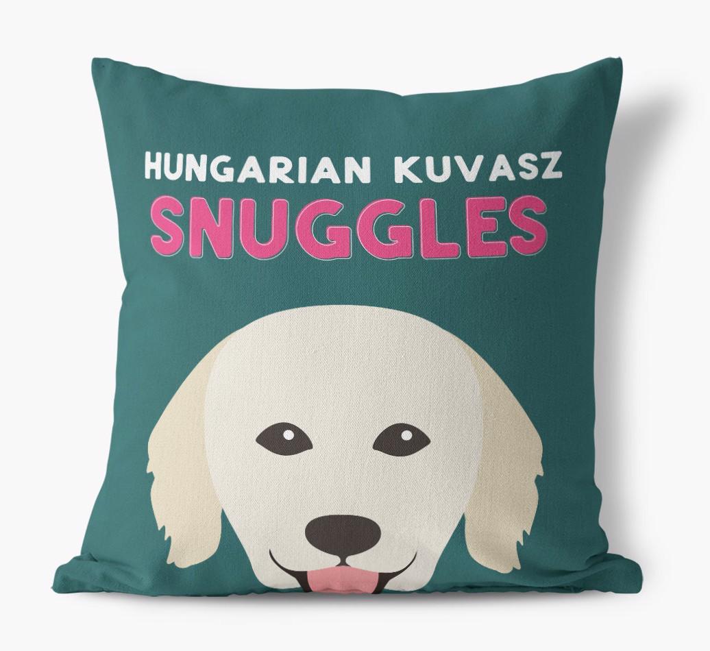 Snuggles: Personalized {breedFullName} Canvas Pillow