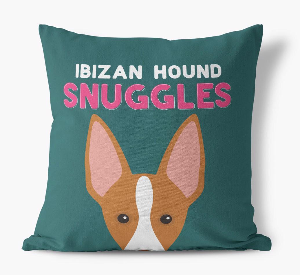 Snuggles: Personalized {breedFullName} Canvas Pillow