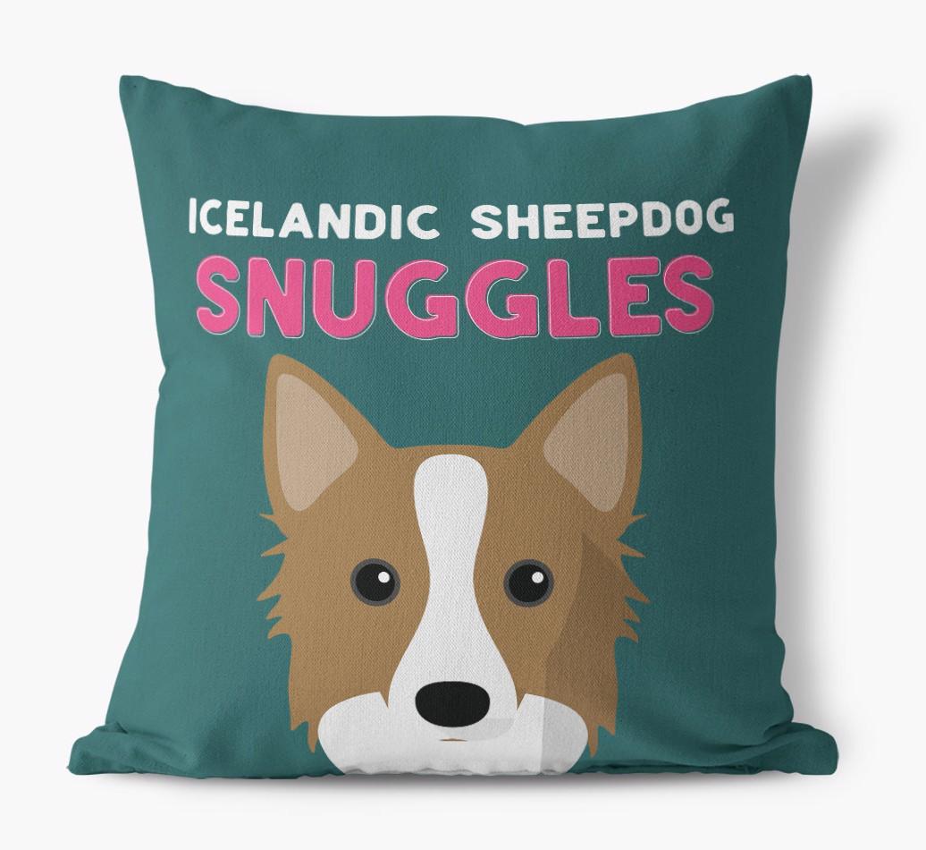 Snuggles: Personalized {breedFullName} Canvas Pillow