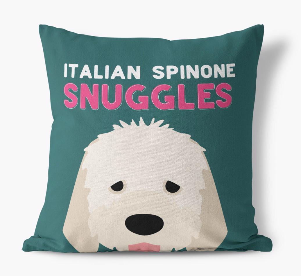 Snuggles: Personalized {breedFullName} Canvas Pillow