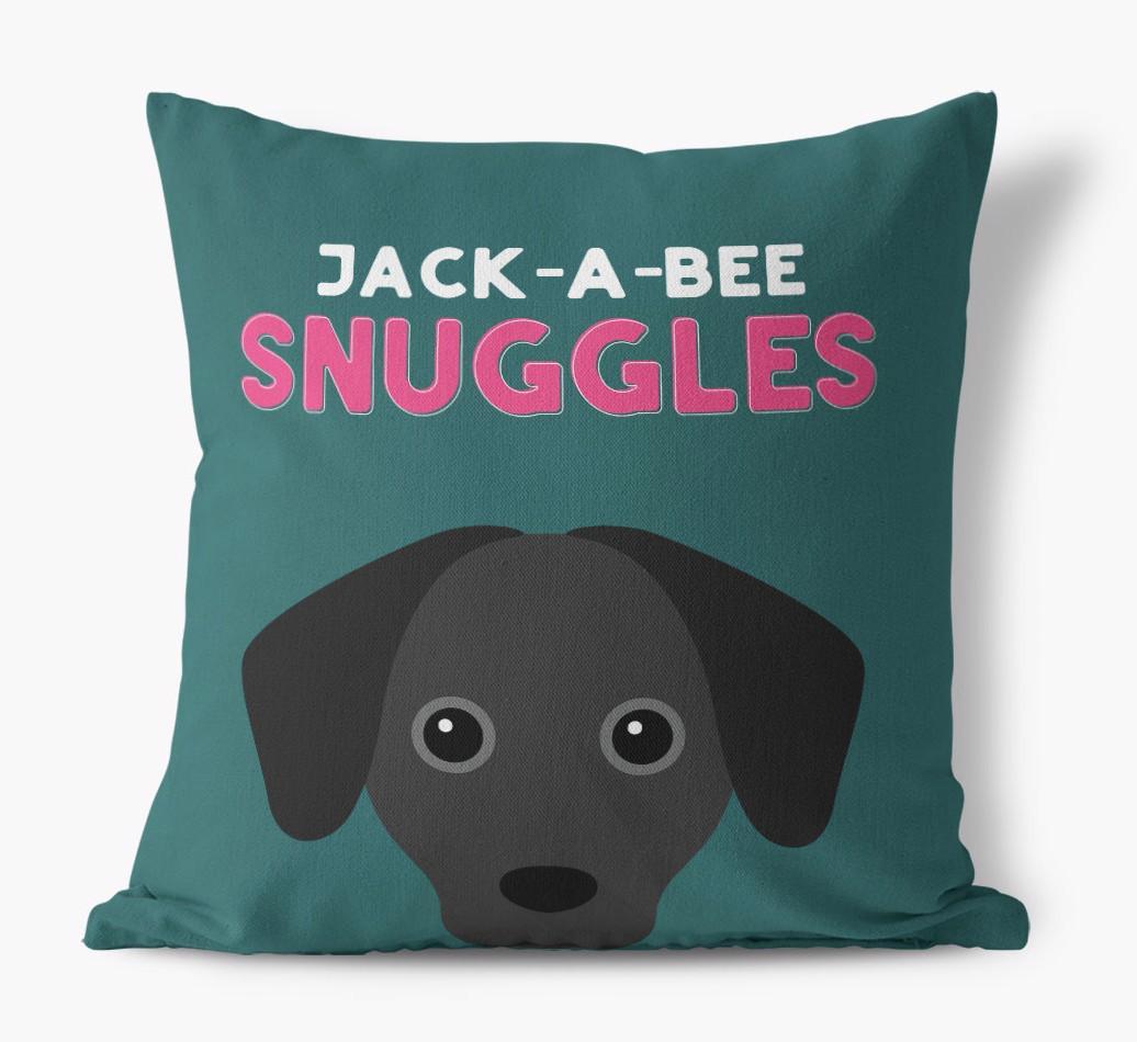 Snuggles: Personalized {breedFullName} Canvas Pillow