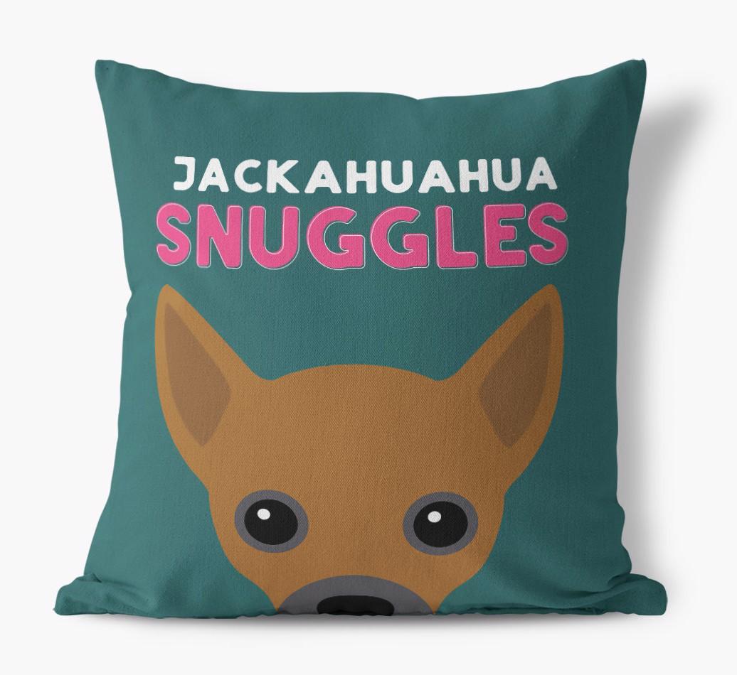 Snuggles: Personalized {breedFullName} Canvas Pillow