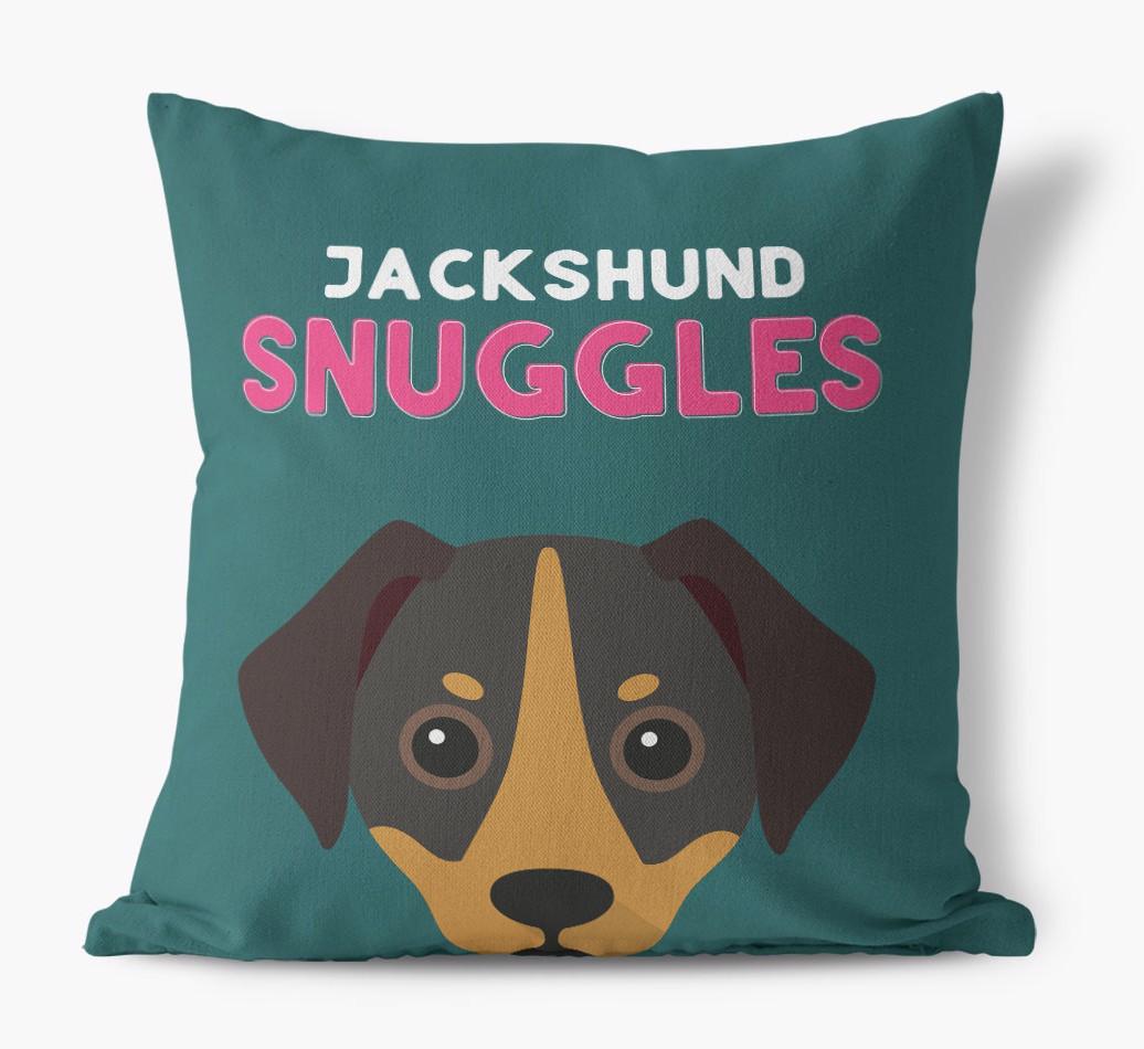 Snuggles: Personalized {breedFullName} Canvas Pillow